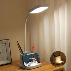 FELLOWES - Platinet PDL008 stolná LED lampa 5W stmievateľná, integrovaná batéria 2400mAh, USB port, biela