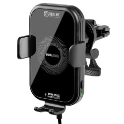 OBAL:ME GravCharger Bezdrôtový Nabíjací Držiak do Auta 15W Black