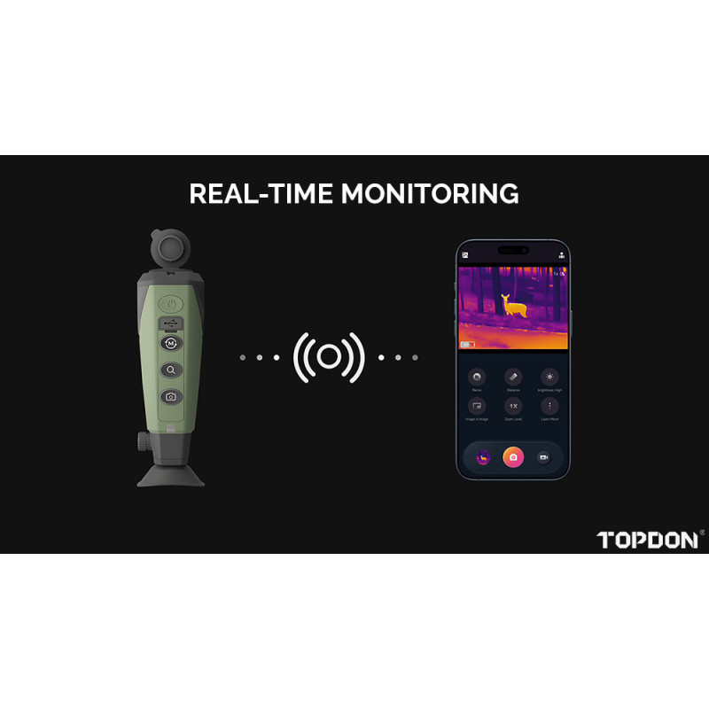 VIKING - TOPDON termovízny monokulár TS004/dosah 410m/OLED 1024x768/5000mAh/50Hz/IP67