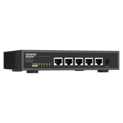 QNAP switch QSW-3205-5T (5x 10GbE port, pasív. chladenie, podpora 100M/1G/2,5G/5G a 10G)