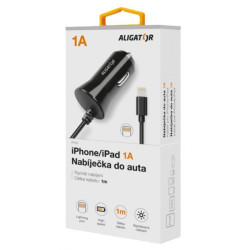ALIGATOR - Aligátor nab. do auta iPhone, 1A, TCH, čierna