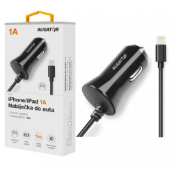 ALIGATOR - Aligátor nab. do auta iPhone, 1A, TCH, čierna