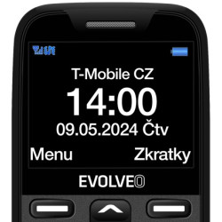 EVOLVEO EasyPhone XR, mobilný telefón pre seniorov s nabíjacím stojanom, čierna
