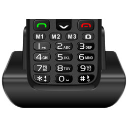 EVOLVEO EasyPhone XR, mobilný telefón pre seniorov s nabíjacím stojanom, čierna