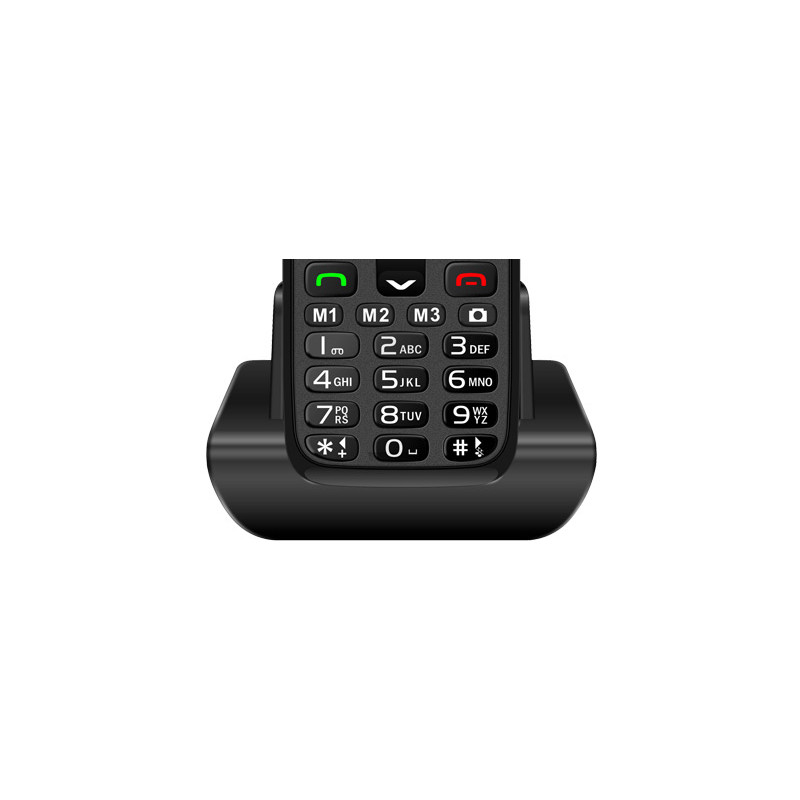 EVOLVEO EasyPhone XR, mobilný telefón pre seniorov s nabíjacím stojanom, čierna