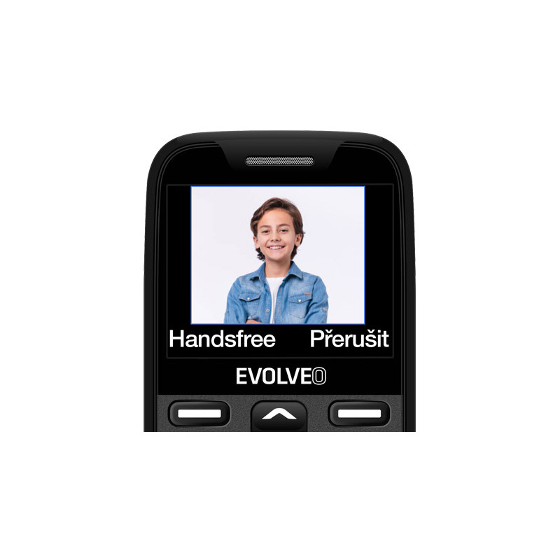 EVOLVEO EasyPhone XR, mobilný telefón pre seniorov s nabíjacím stojanom, čierna