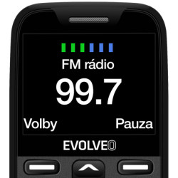 EVOLVEO EasyPhone XR, mobilný telefón pre seniorov s nabíjacím stojanom, čierna