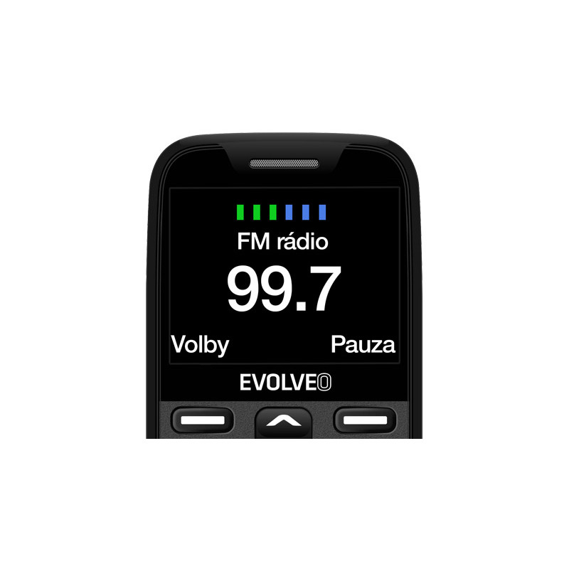 EVOLVEO EasyPhone XR, mobilný telefón pre seniorov s nabíjacím stojanom, čierna