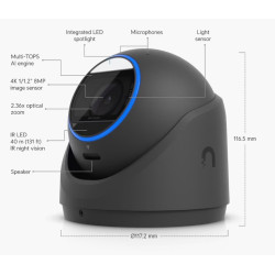 Ubiquiti UVC-G6-Pro-Turret-B, UniFi Protect G6 Pro Turret, čierna