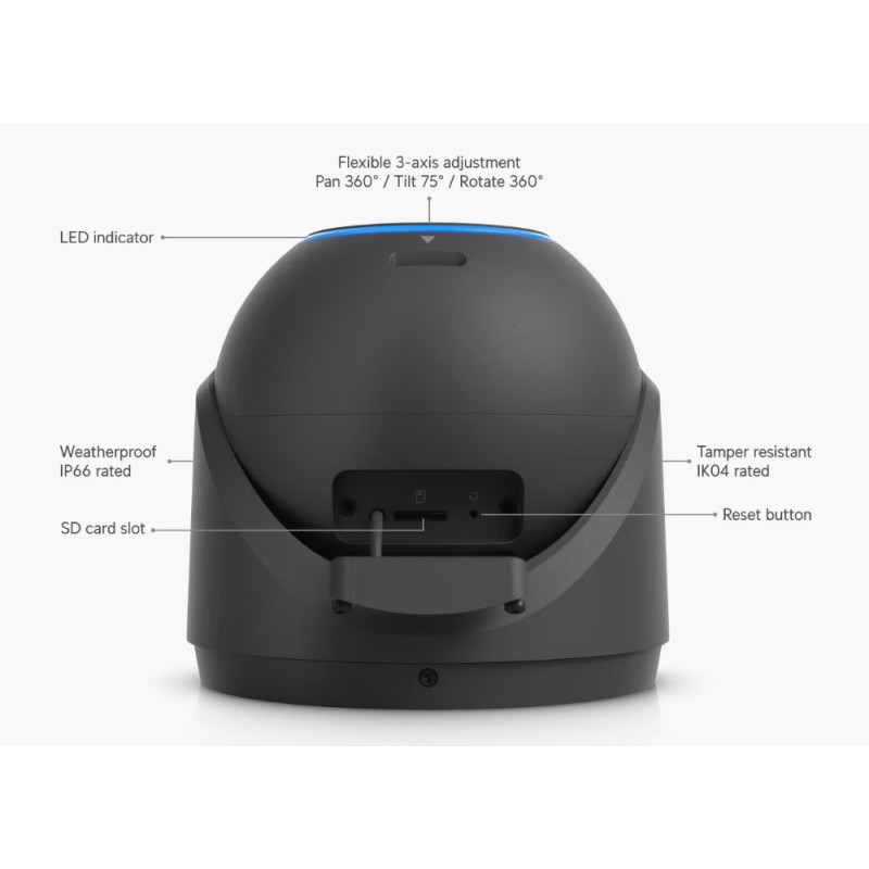 Ubiquiti UVC-G6-Pro-Turret-B, UniFi Protect G6 Pro Turret, čierna