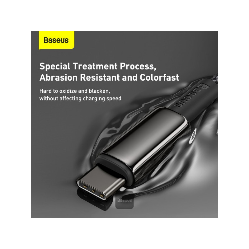NONAME - Baseus dátový kábel Tungsten Gold USB-C/USB-C 2m 100W černý