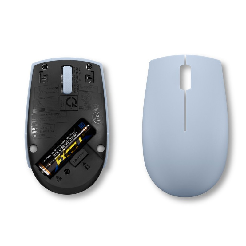 Lenovo 300/Cestová/Optická/1 000 DPI/Bezdrôtové USB/Modrá