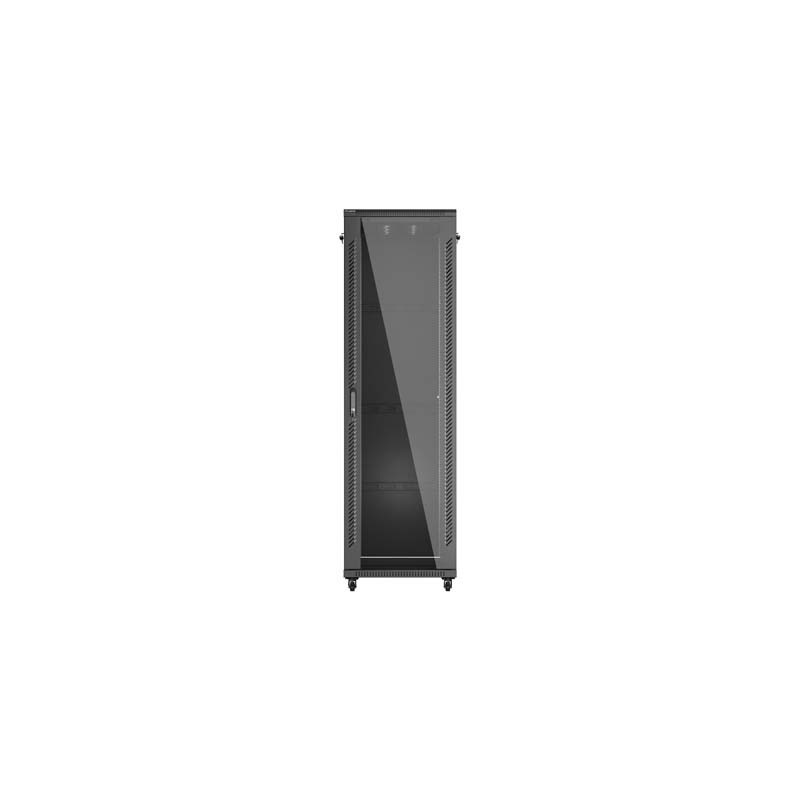 LANBERG INŠTALAČNÝ SKRIŇOVÝ ROZVADEČ 19'' 42U 600X1000 ČIERNE SKLENENÉ DVERE (PLOCHÉ BALENIE)