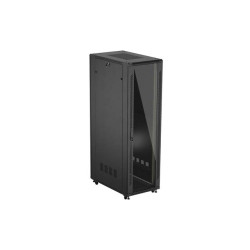 LANBERG INŠTALAČNÝ SKRIŇOVÝ ROZVADEČ 19'' 42U 600X1000 ČIERNE SKLENENÉ DVERE (PLOCHÉ BALENIE)