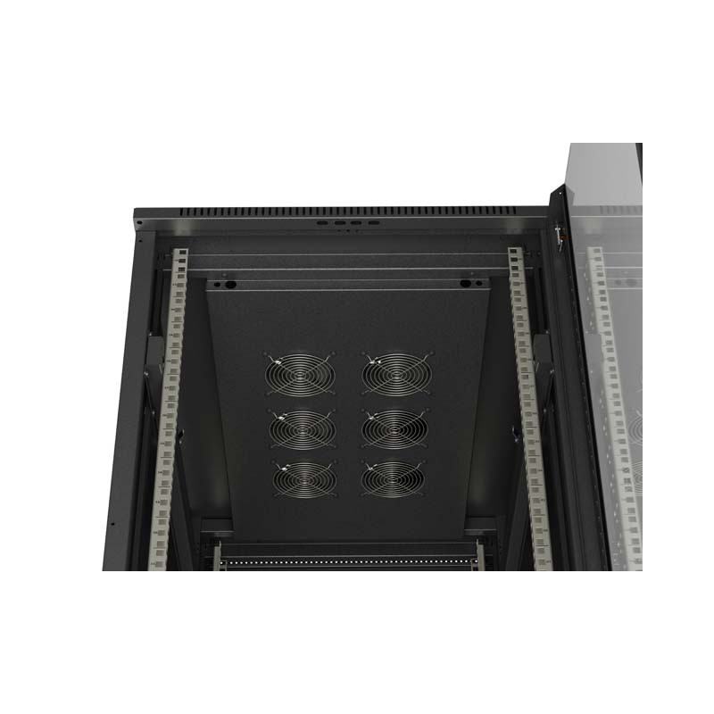 LANBERG INŠTALAČNÝ SKRIŇOVÝ ROZVADEČ 19'' 42U 600X1000 ČIERNE SKLENENÉ DVERE (PLOCHÉ BALENIE)