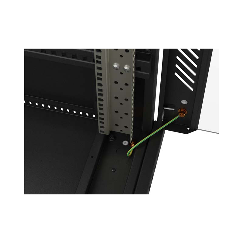 LANBERG INŠTALAČNÝ SKRIŇOVÝ ROZVADEČ 19'' 42U 600X1000 ČIERNE SKLENENÉ DVERE (PLOCHÉ BALENIE)