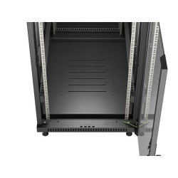 LANBERG INŠTALAČNÝ SKRIŇOVÝ ROZVADEČ 19'' 42U 600X1000 ČIERNE SKLENENÉ DVERE (PLOCHÉ BALENIE)