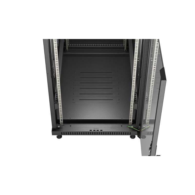 LANBERG INŠTALAČNÝ SKRIŇOVÝ ROZVADEČ 19'' 42U 600X1000 ČIERNE SKLENENÉ DVERE (PLOCHÉ BALENIE)