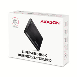 AXAGON EE25-A6C, USB-C 3.2 Gen 1 - SATA 6G 2.5'' kovový RAW box, bezskrutkový