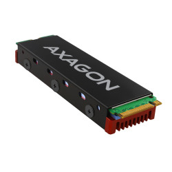AXAGON CLR-M2, hliníkový pasívny chladič pre jedno aj oboustranný M.2 SSD disk, výška 12 mm