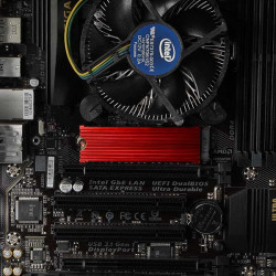 AXAGON CLR-M2, hliníkový pasívny chladič pre jedno aj oboustranný M.2 SSD disk, výška 12 mm