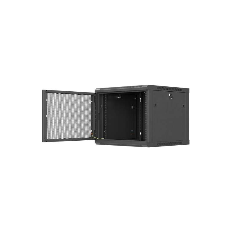 LANBERG NÁSTENNÁ INŠTALAČNÁ SKRIŇA 19'' 9U 600X600 ČIERNE PERFOROVANÉ DVERE (PLOCHÉ BALENIE)