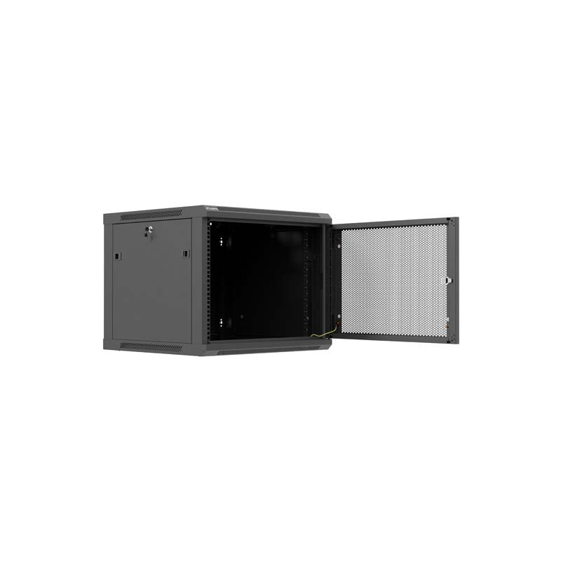 LANBERG NÁSTENNÁ INŠTALAČNÁ SKRIŇA 19'' 9U 600X600 ČIERNE PERFOROVANÉ DVERE (PLOCHÉ BALENIE)