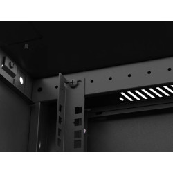 LANBERG NÁSTENNÁ INŠTALAČNÁ SKRIŇA 19'' 9U 600X600 ČIERNE PERFOROVANÉ DVERE (PLOCHÉ BALENIE)