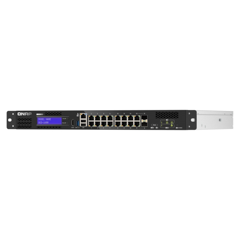 QNAP riadený switch QGD-1600-4G (16x GbE, 4core CPU, 4GB RAM, 2x 2,5'' SATA, 2x PCIe, 1x HDMI, 3x USB)