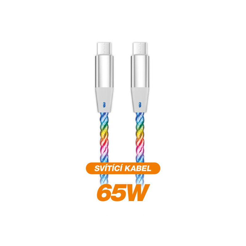 ALIGATOR Dátový kábel LIGHT 3A, 65W USB-C/USB-C 1,2m