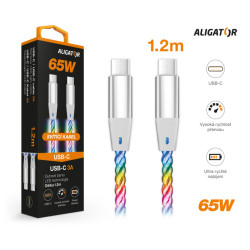 ALIGATOR Dátový kábel LIGHT 3A, 65W USB-C/USB-C 1,2m