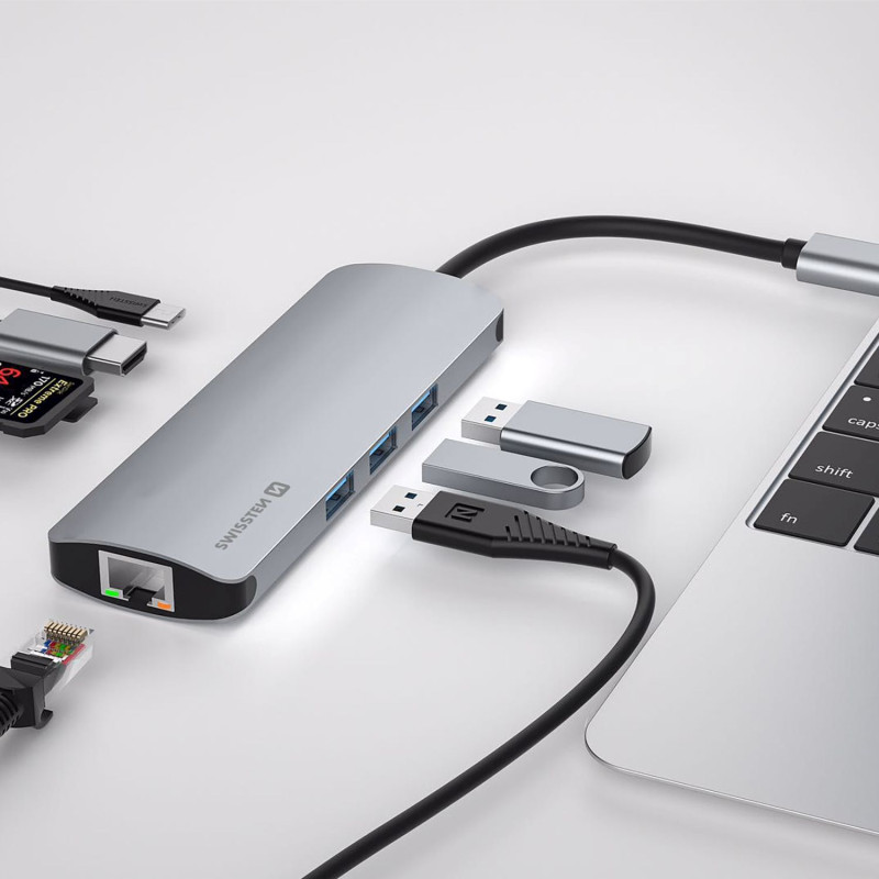 ER - SW USB-C HUB 8-IN-1 - HLINÍK