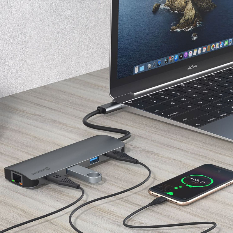 ER - SW USB-C HUB 8-IN-1 - HLINÍK