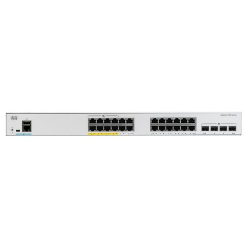 CISCO REFRESH - Catalyst C1000-24FP-4G-L, 24x 10/100/1000 Ethernet PoE+ portu a 370W PoE budget, 4x 1G SFP uplinks