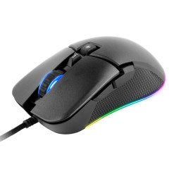 C-TECH Dawn/Herná/Optická/Pre pravákov/6 400 DPI/Drôtová USB/Čierna