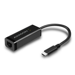 AXAGON ADE-SRC, USB-C 3.2 Gen 1 - Gigabit Ethernet sieťová karta, auto inštal, čierna