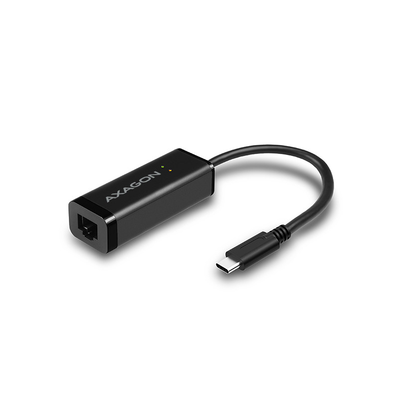 AXAGON ADE-SRC, USB-C 3.2 Gen 1 - Gigabit Ethernet sieťová karta, auto inštal, čierna