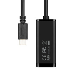 AXAGON ADE-SRC, USB-C 3.2 Gen 1 - Gigabit Ethernet sieťová karta, auto inštal, čierna