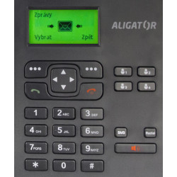 ALIGATOR T100 Stolný telefón na simkartu Black