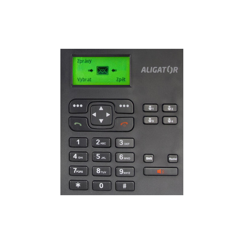 ALIGATOR T100 Stolný telefón na simkartu Black