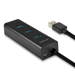AXAGON HUE-S2BP, 4x USB 3.0 CHARGING húb, vr. AC adaptéra, kábel USB-A 1.2m