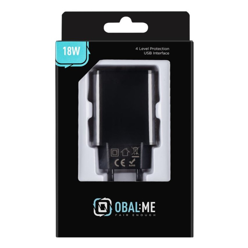 OBAL:ME Cestovná Nabíjačka USB-A 18W Black