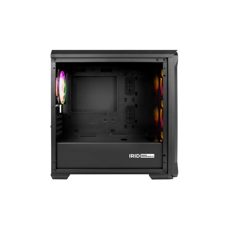 Počítačová skriňa Genesis IRID 503 ARGB V2/Micro Tower/Transpar./Čierna