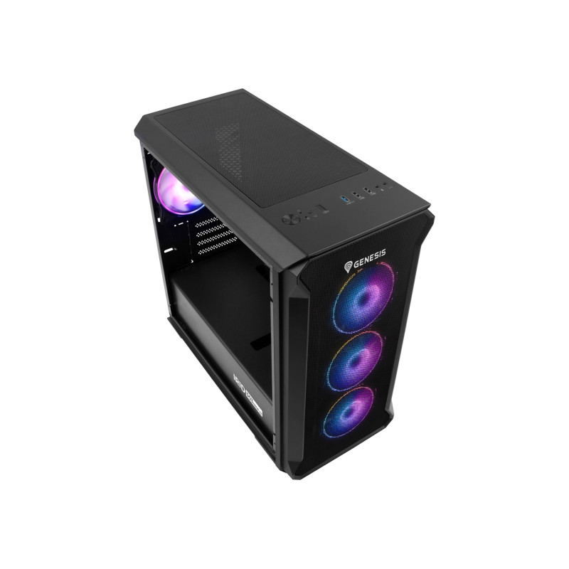 Počítačová skriňa Genesis IRID 503 ARGB V2/Micro Tower/Transpar./Čierna