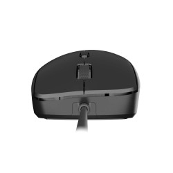 Natec laserová myš HAWK 2/Kancelárska/Laserová/2 400 DPI/Drôtové USB-A/Čierna