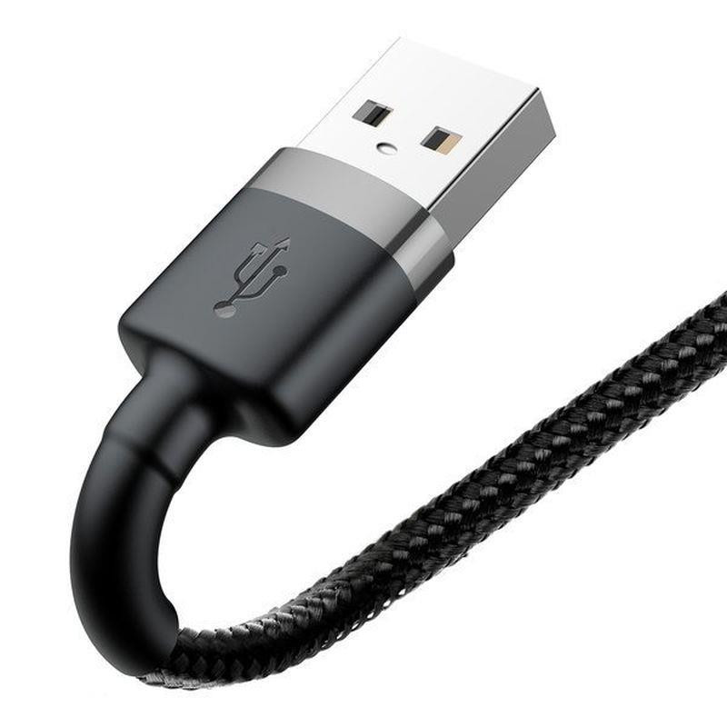 NONAME - Baseus dátový kábel Cafule Lightning 2m 1,5A šedo-čierny