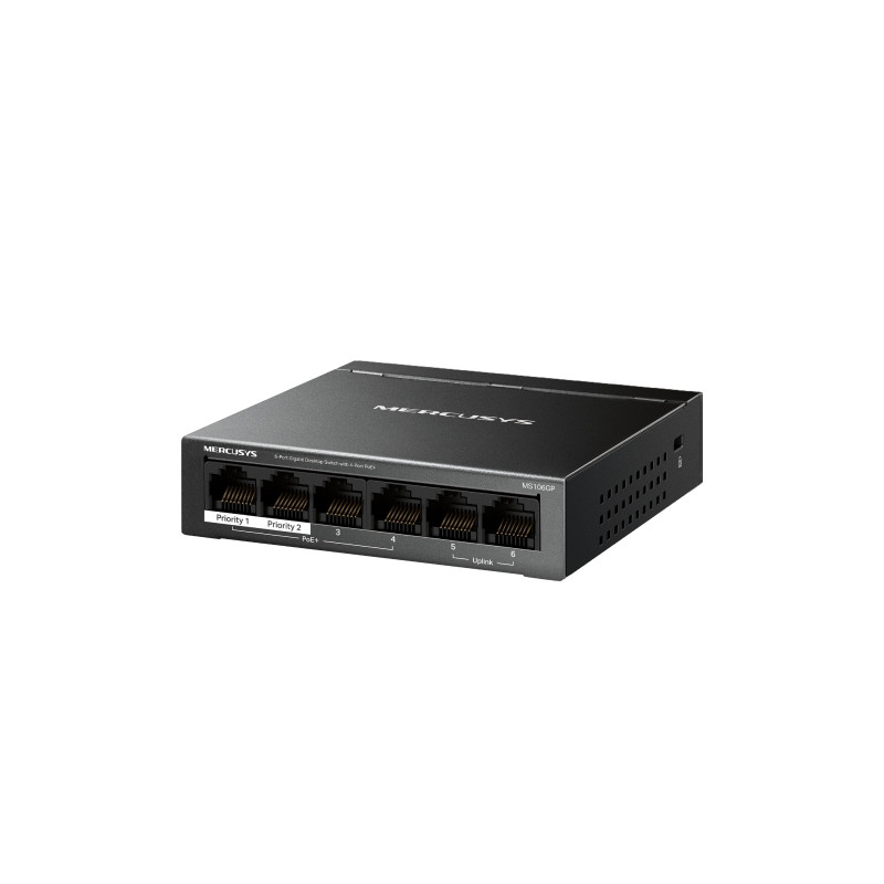 Mercusys MS106GP 6xGb desktop switch 4xPoE+