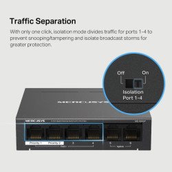Mercusys MS106GP 6xGb desktop switch 4xPoE+