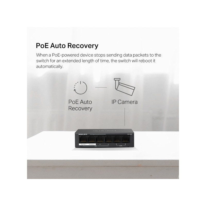Mercusys MS106GP 6xGb desktop switch 4xPoE+
