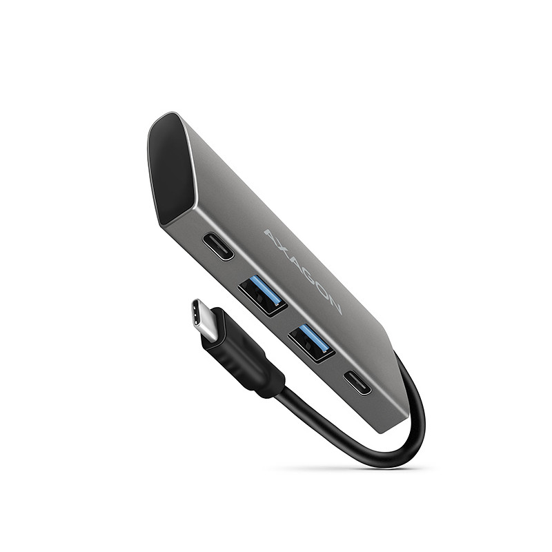 AXAGON HMC-4G2, USB-C 3.2 Gen 2 10 Gb/s húb, porty 2x USB-A + 2x USB-C, kábel USB-C 13cm